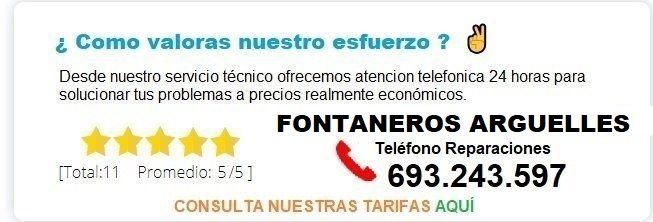 Fontanero Arguelles precio